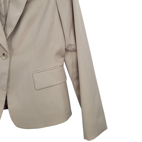 HP Isabella DeMarco Petites Metallic Strip Single Breasted One Button Jacket - Picture 6 of 11